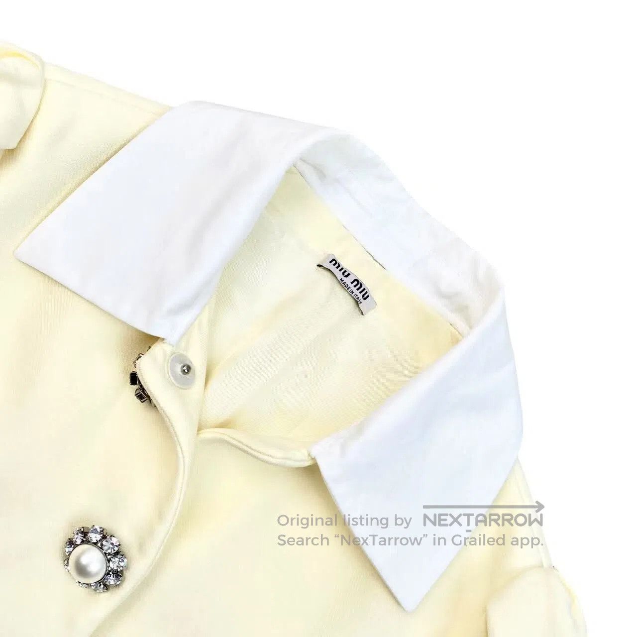 Miu Miu Miu Miu Flower diamond buckle blazer| Size XS / US 0-2 / IT 36-38 - 3 Thumbnail