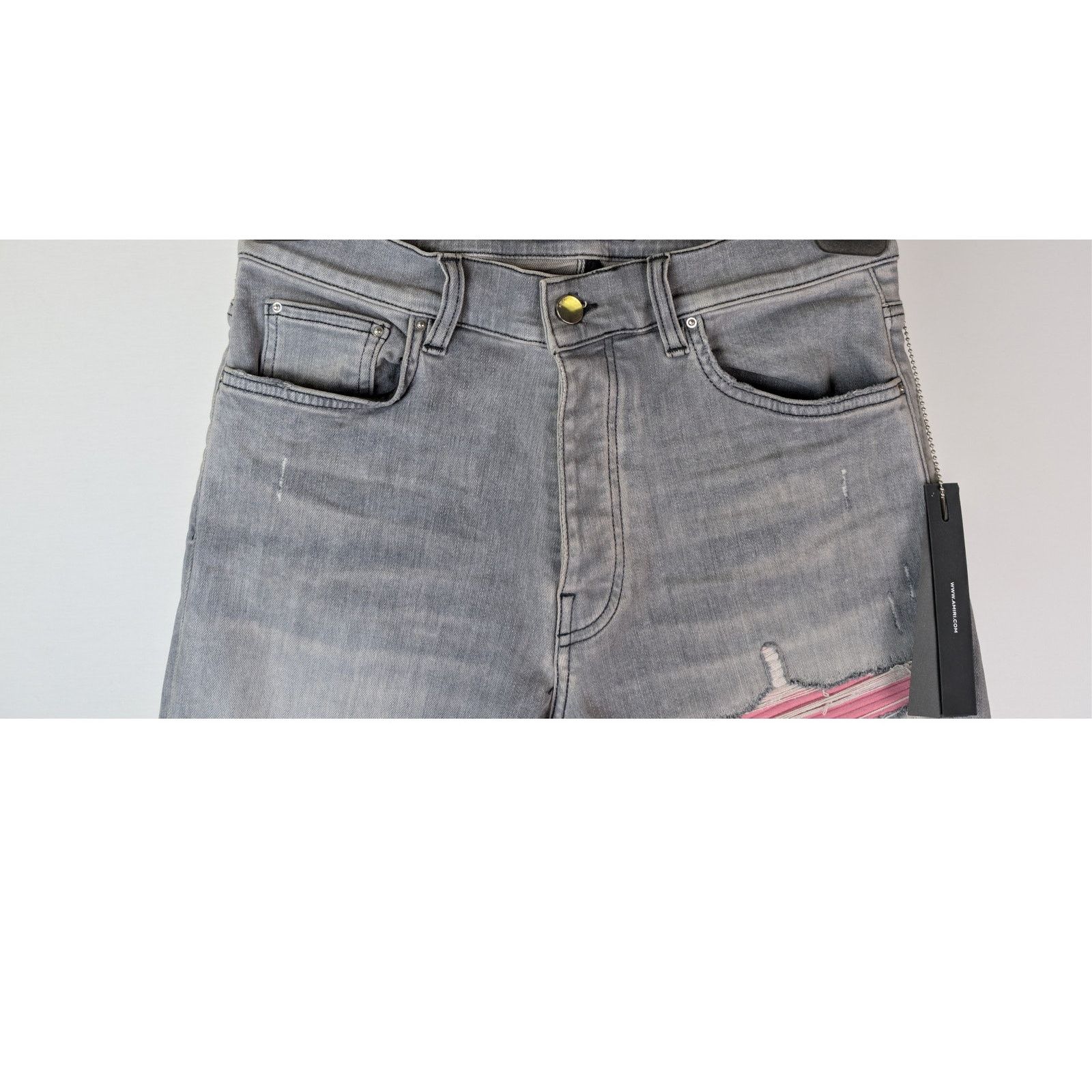 Amiri o1rshd1 Ultrasuede MX1 Denim Jeans in Concrete Grey Size US 36 / EU 52 - 3 Thumbnail