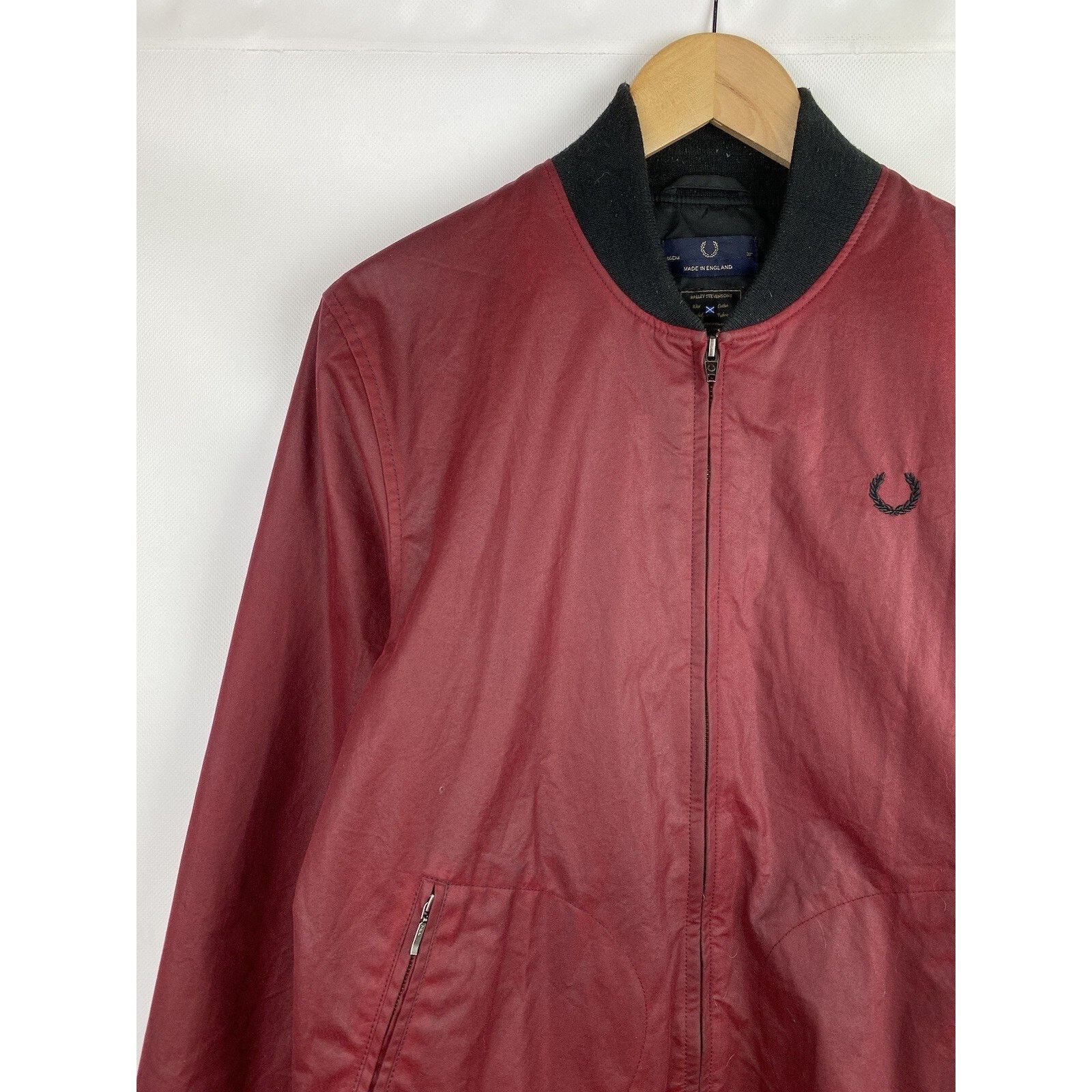 Fred Perry Fred Perry Halley Stevensons waxed bomber jacket size 38" Size US M / EU 48-50 / 2 - 4 Thumbnail