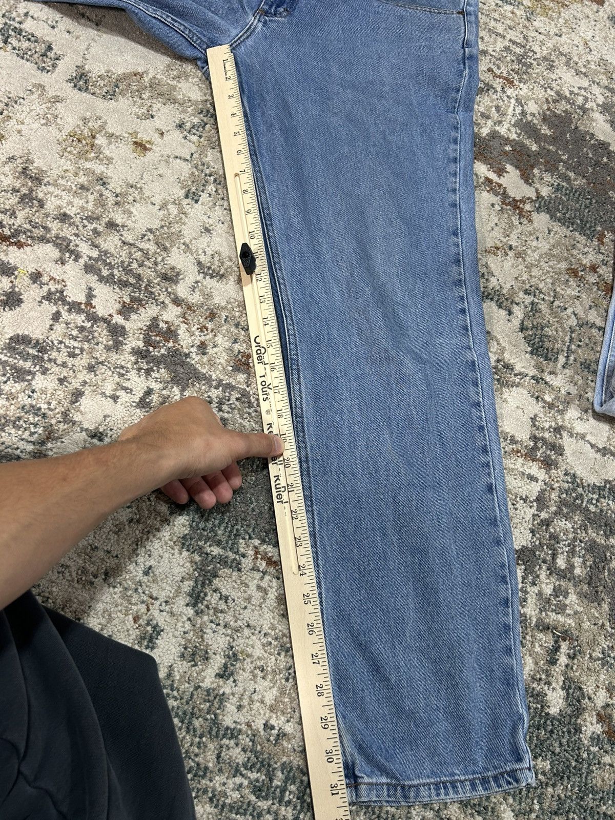 L.L. Bean L.L. Bean Classic Fit Stone Washed Light Blue Denim Jeans Size US 36 / EU 52 - 8 Thumbnail