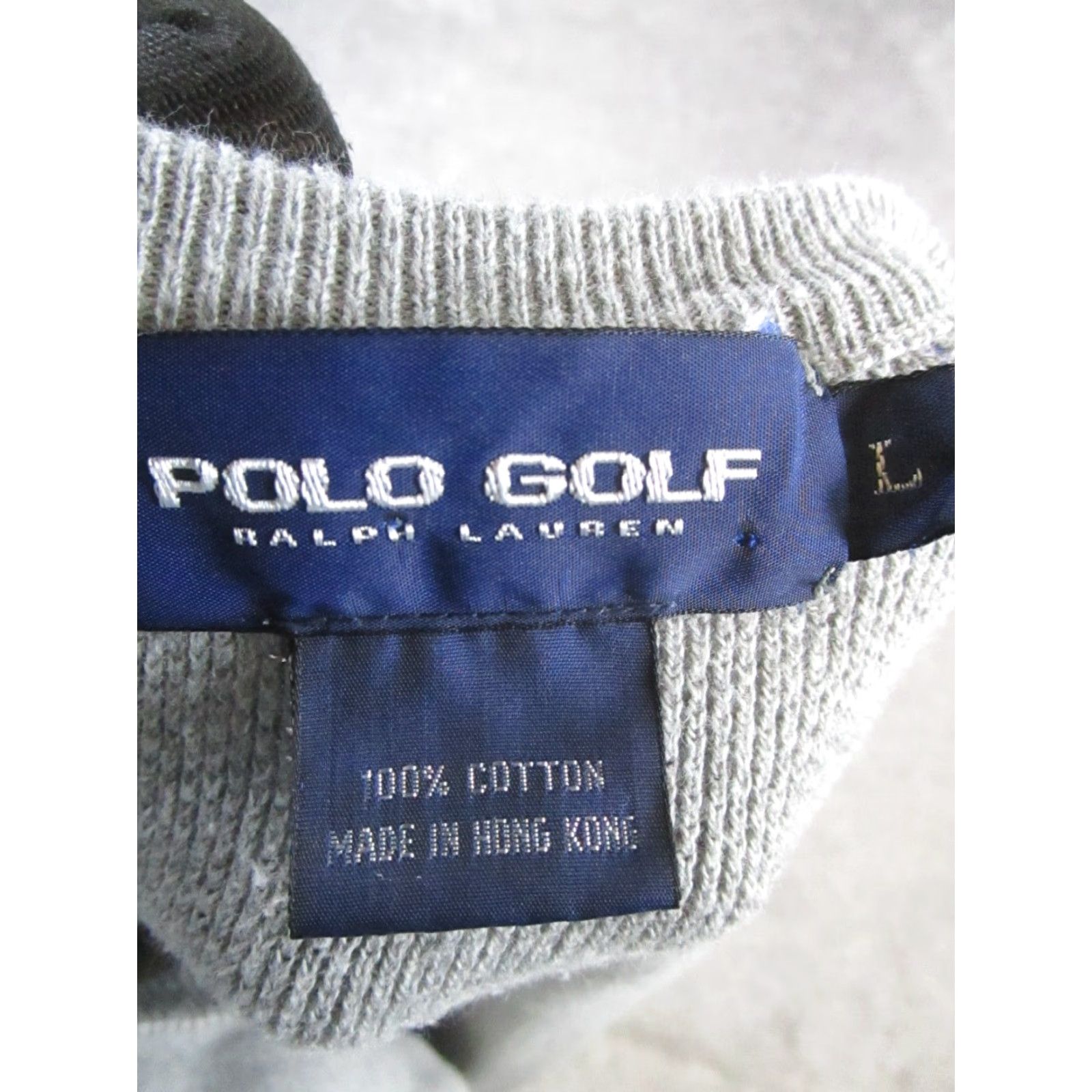Polo Ralph Lauren VINTAGE Polo Golf Ralph Lauren Vest Mens Large Gray Cotton Knit Sweater Size US L / EU 52-54 / 3 - 3 Thumbnail