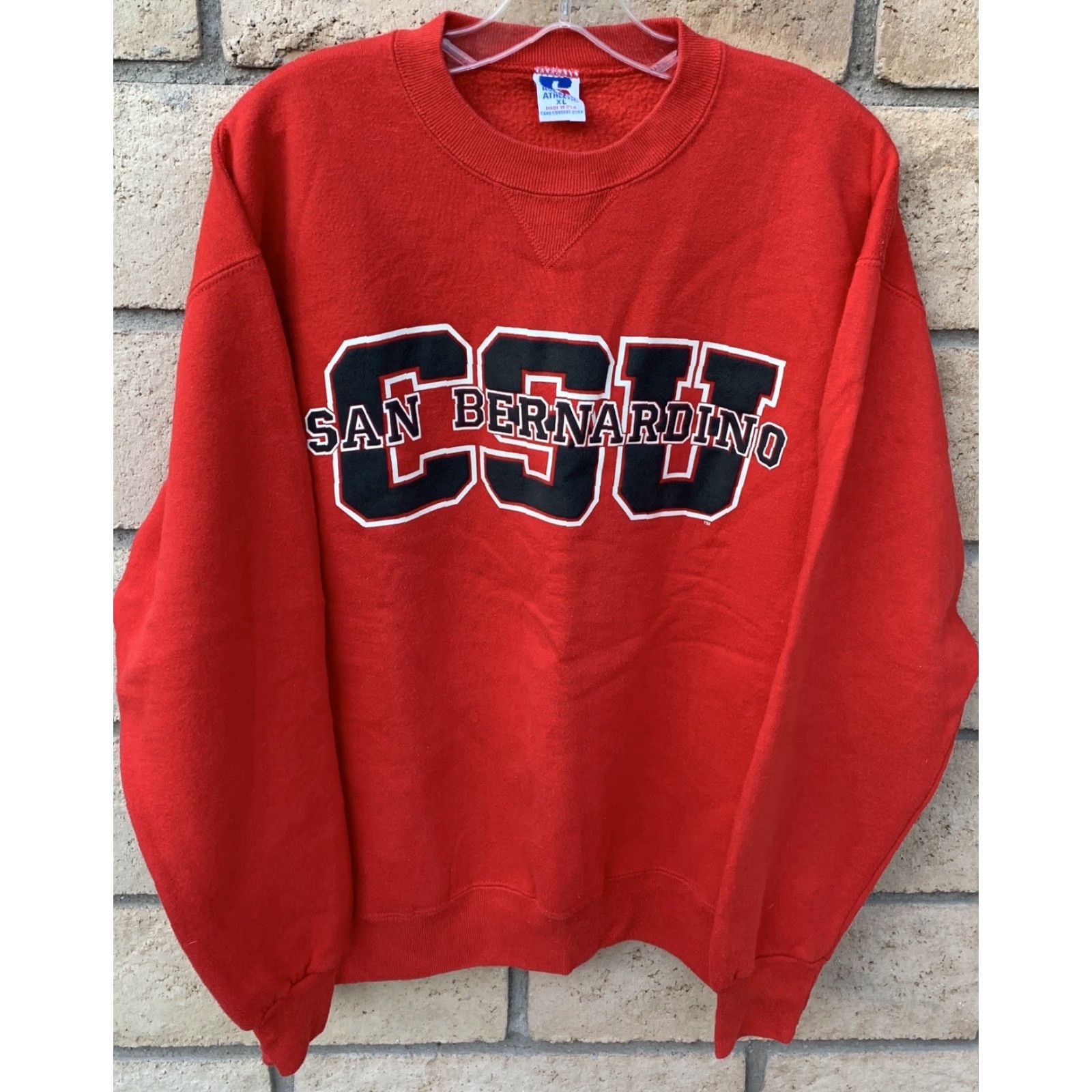 Russell Athletic VINTAGE Russell Athletic CSU San Bernardino Graphic Sweatshirt XL Men Red USA Pullover Graphic Print Size US XL / EU 56 / 4 - 7 Thumbnail