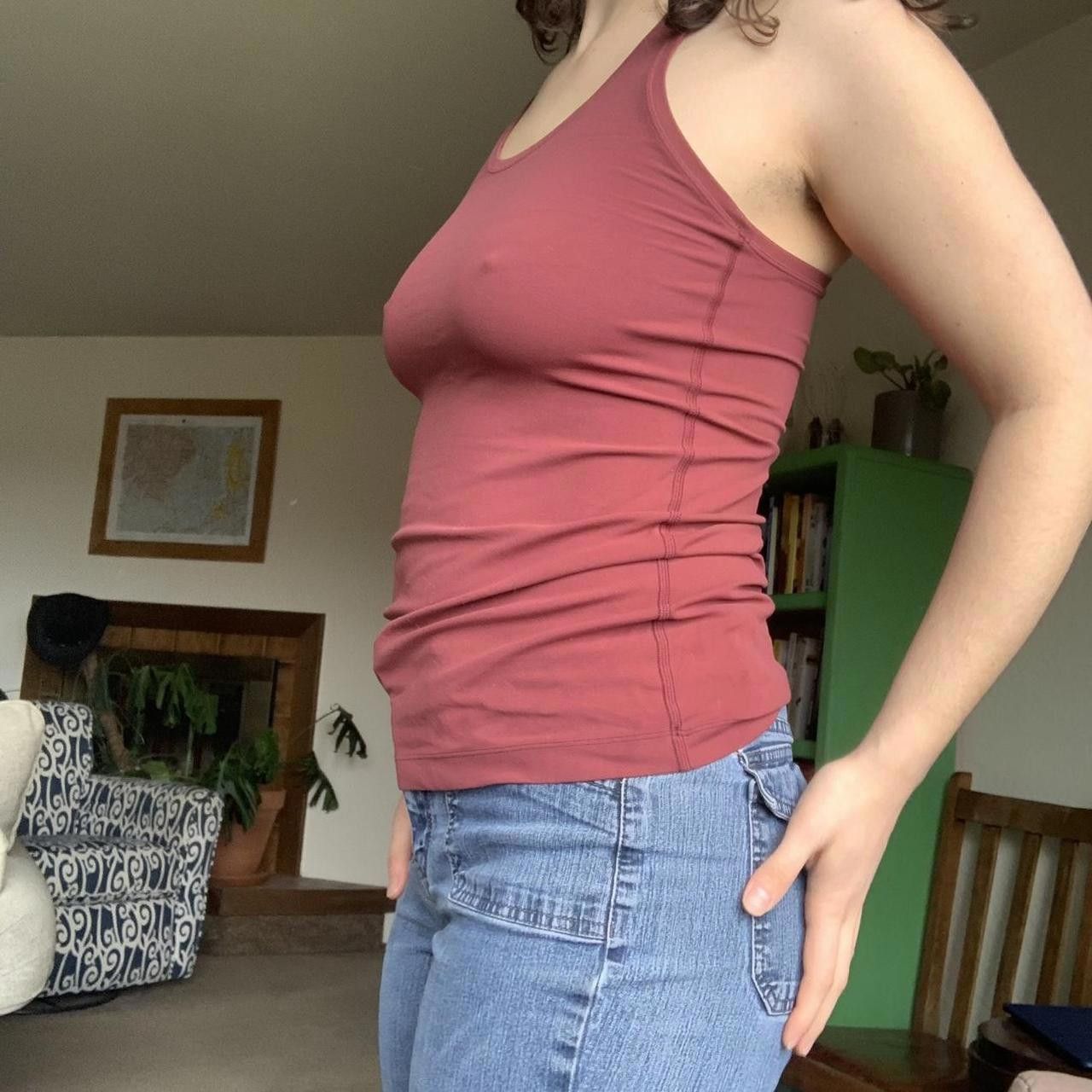 Designer Lulu Lemon Maroon Workout Top Size M / US 6-8 / IT 42-44 - 2 Thumbnail