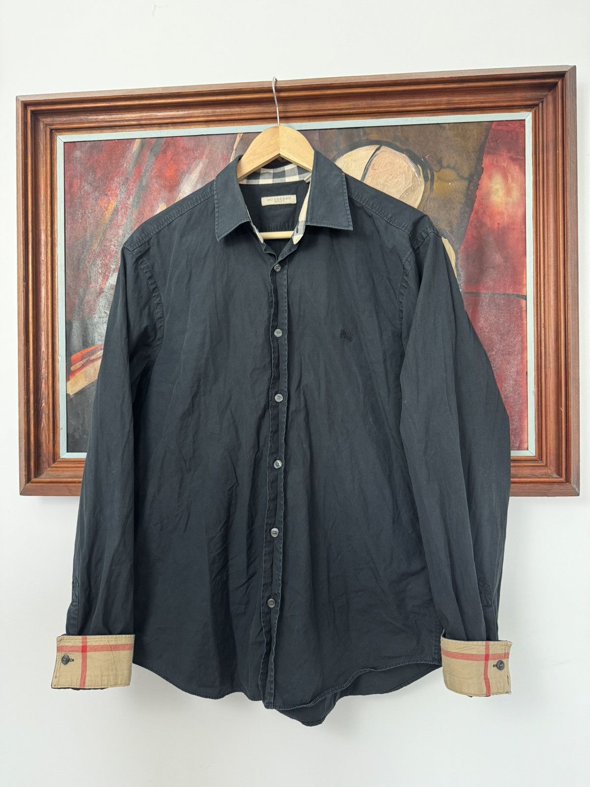 Burberry Burberry Button Up Casual Shirt Black Nova Check Rare Luxury Size US L / EU 52-54 / 3 - 1 Thumbnail