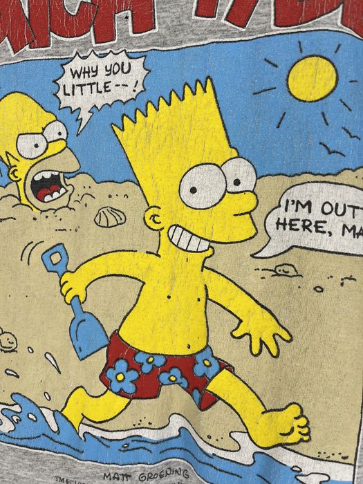 Movie Vintage 1991 The Simpsons "HIGH TIDE " LOGO GRAPHIC TShirt Grailed