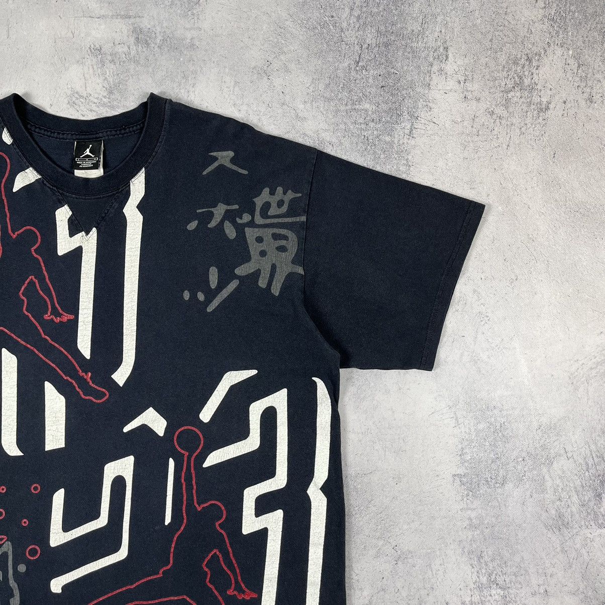 Jordan Brand Vintage Jordan All Over Print reflective rare tee 90’s Size US L / EU 52-54 / 3 - 4 Thumbnail