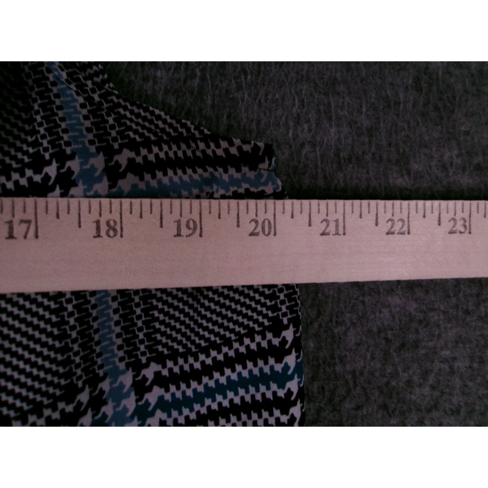 Apt. 9 APT9 Blouse Womens L Black Teal Sleeveless Button Front Plaid Houndstooth Size L / US 10 / IT 46 - 3 Thumbnail