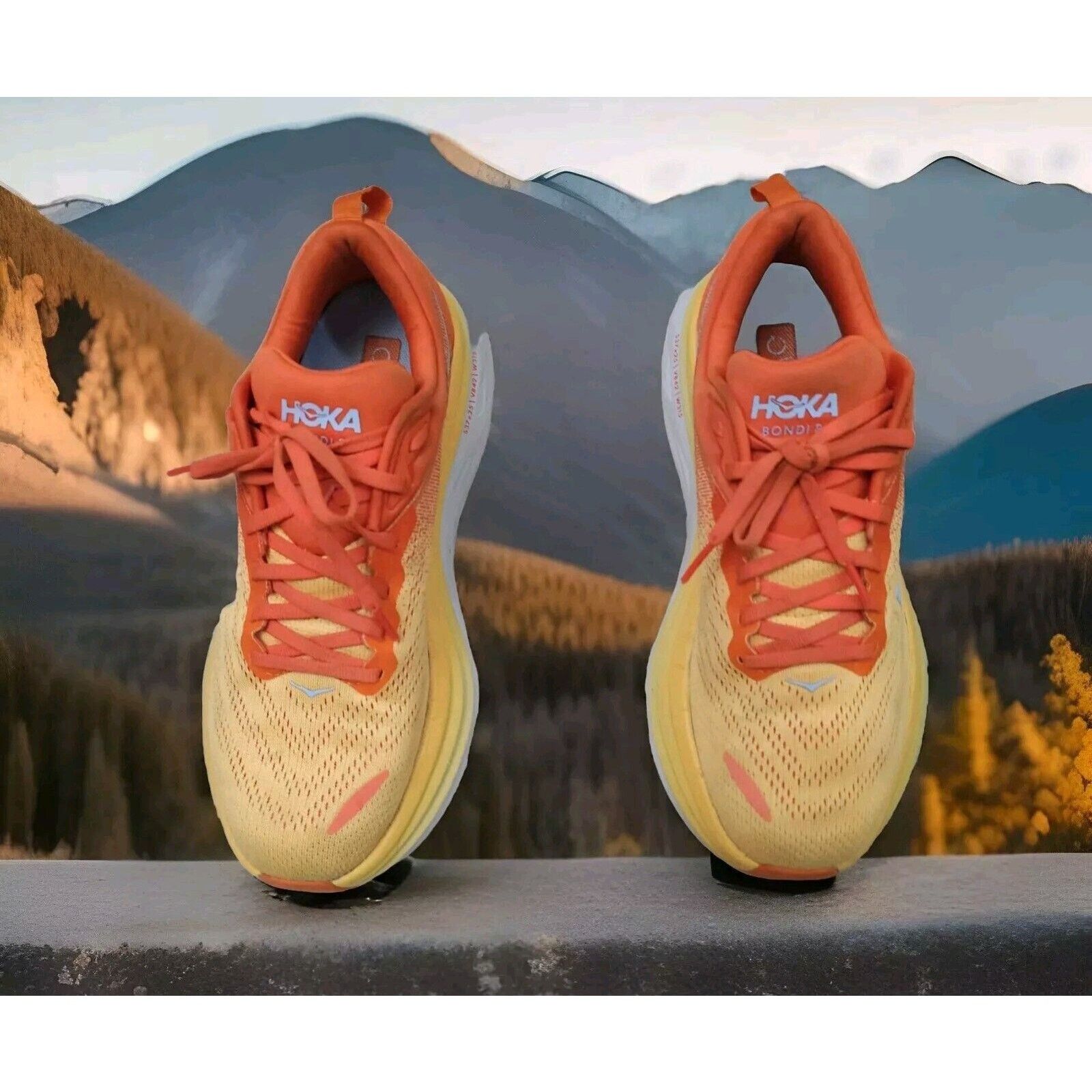 Hoka Hoka One One Bondi 8 Puffin's Bill Amber Yellow 8.5 D Size US 8 / EU 41 - 3 Thumbnail