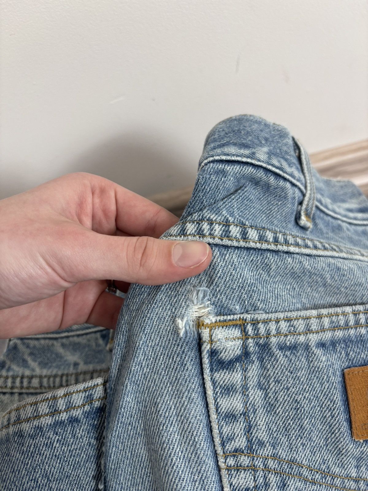 Carhartt Vintage Carhartt Faded Light Blue Denim Jeans B17 DST Size US 33 - 10 Thumbnail