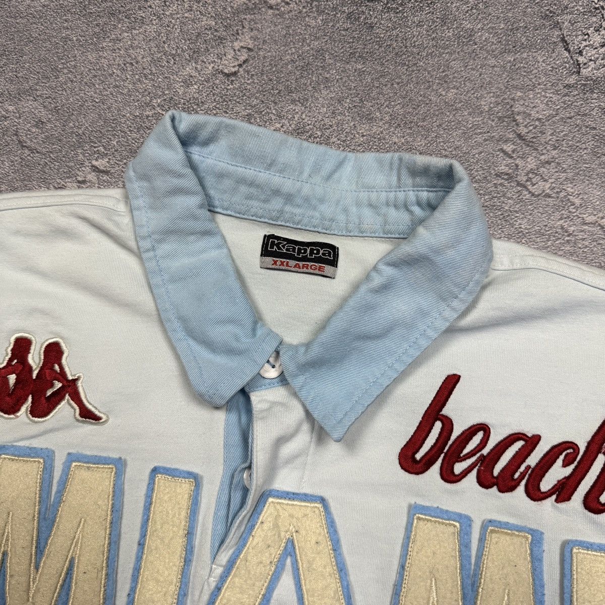 Kappa × Vintage Kappa Miami Vintage Big Logo USA Flag Spellout Longsleeve Size US XXL / EU 58 / 5 - 5 Thumbnail