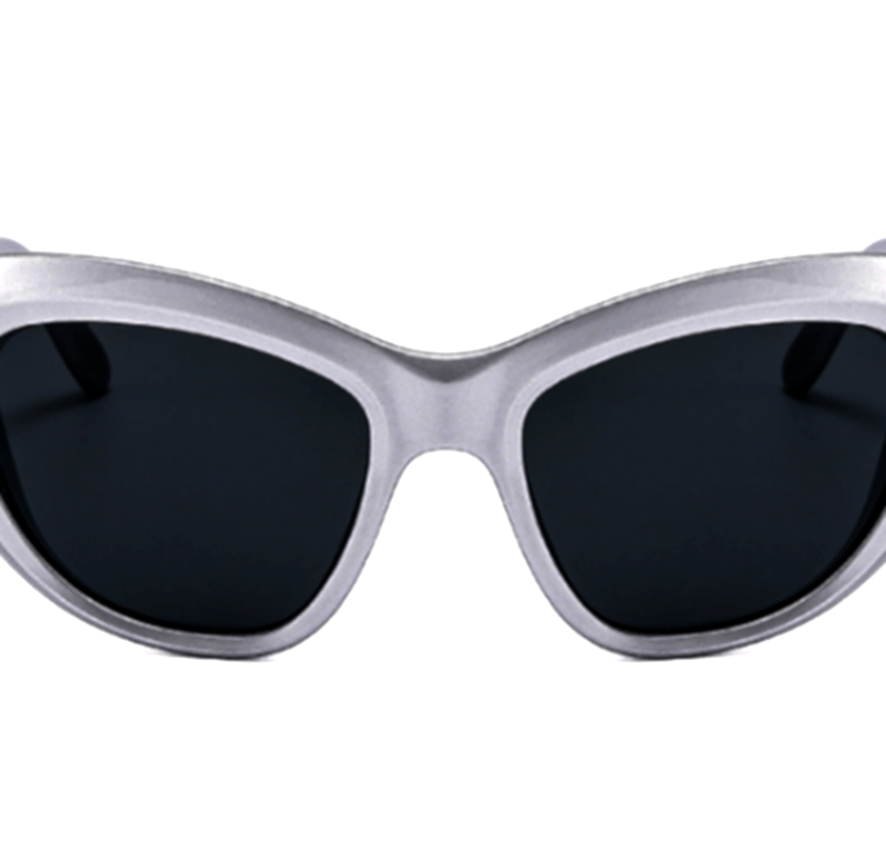 Vintage Punk Silver Black Cat Eye Aviation Sunglasses Cyber Rave Size ONE SIZE - 5 Thumbnail