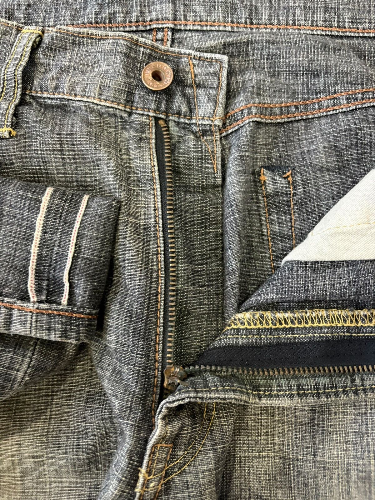 Edwin Vintage Edwin 505zx Selvedge Mud Wash Baggy Jeans Size US 35 - 10 Thumbnail
