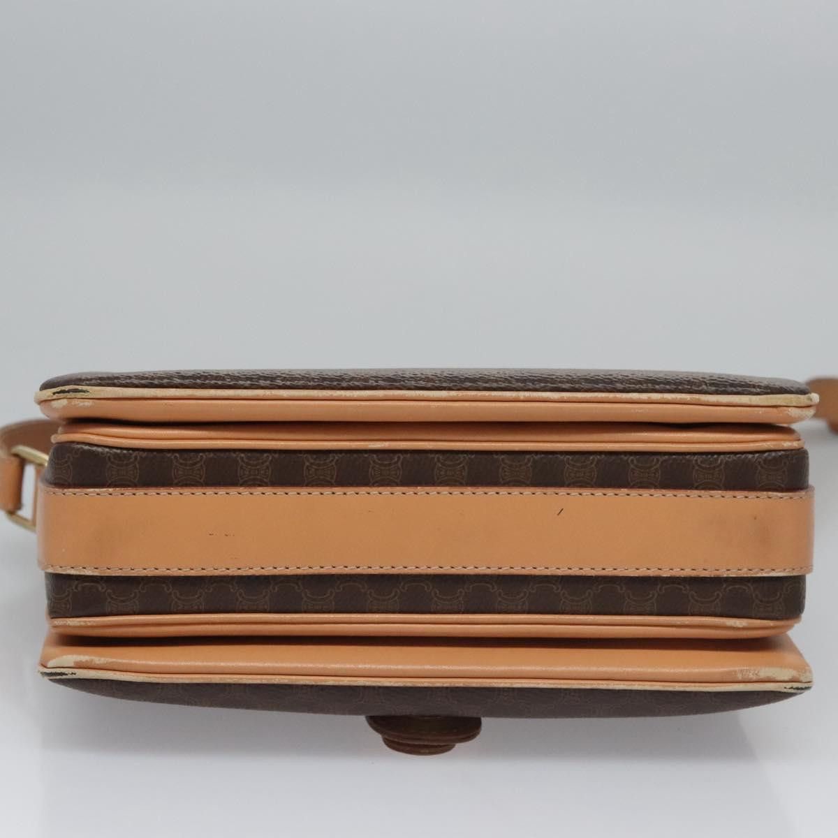 Celine CELINE Macadam Canvas Shoulder Bag Pvc Leather Brown Gold Size ONE SIZE - 9 Thumbnail