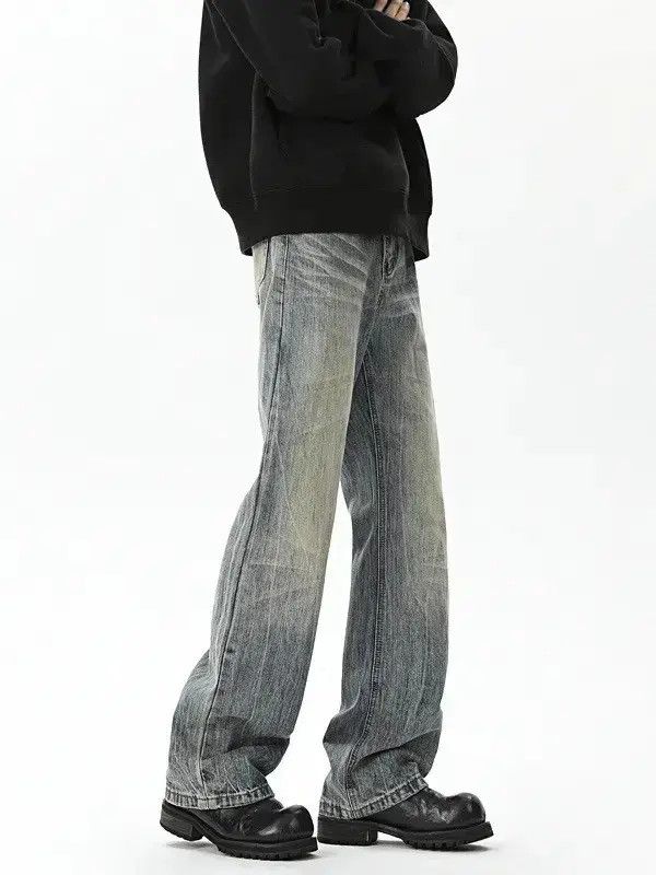 Japanese Brand Retro loose straight leg high street jeans Size US 30 / EU 46 - 6 Thumbnail
