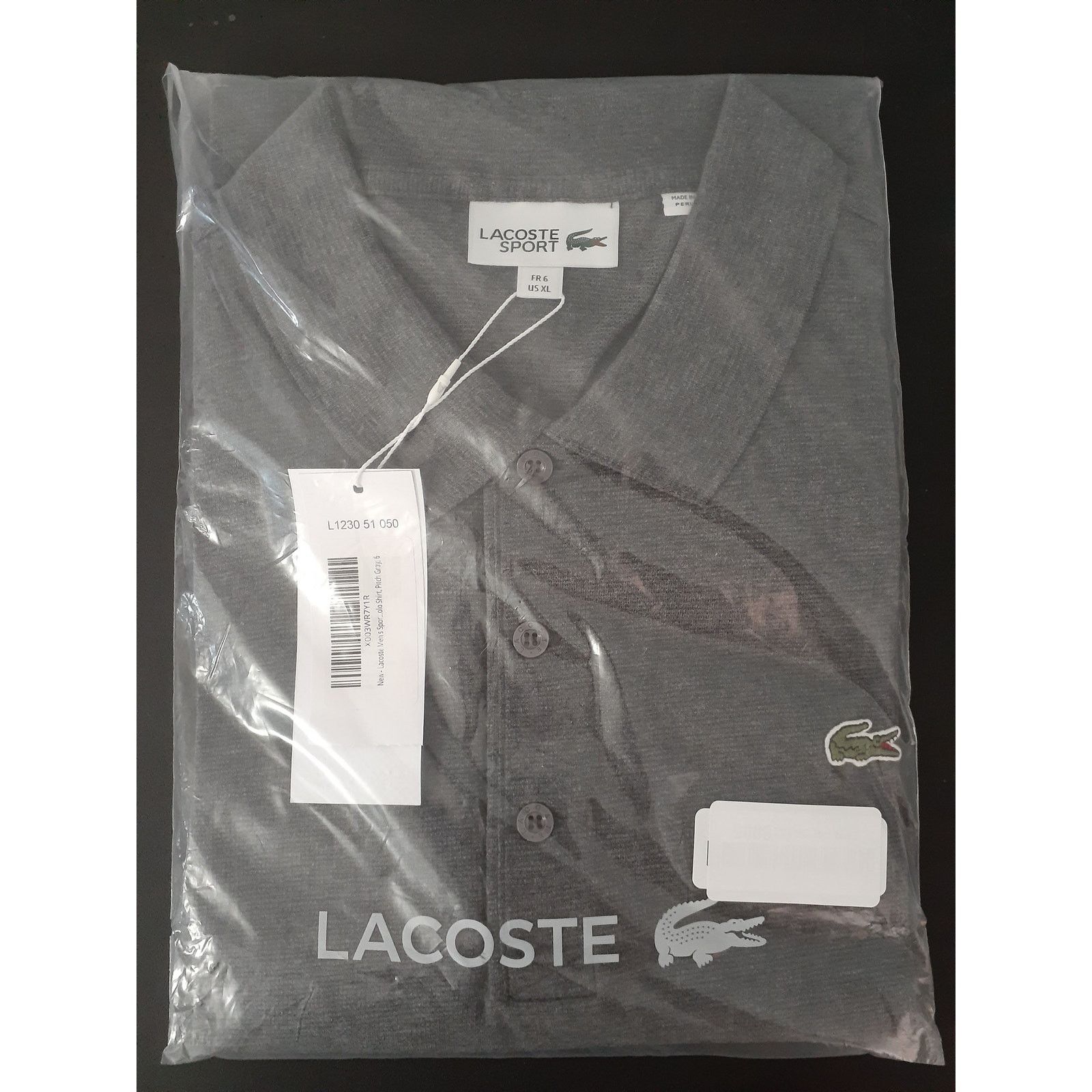 Lacoste Lacoste Men's Sport Short Sleeve Super Light Polo Gray XL Size US XL / EU 56 / 4 - 2 Thumbnail