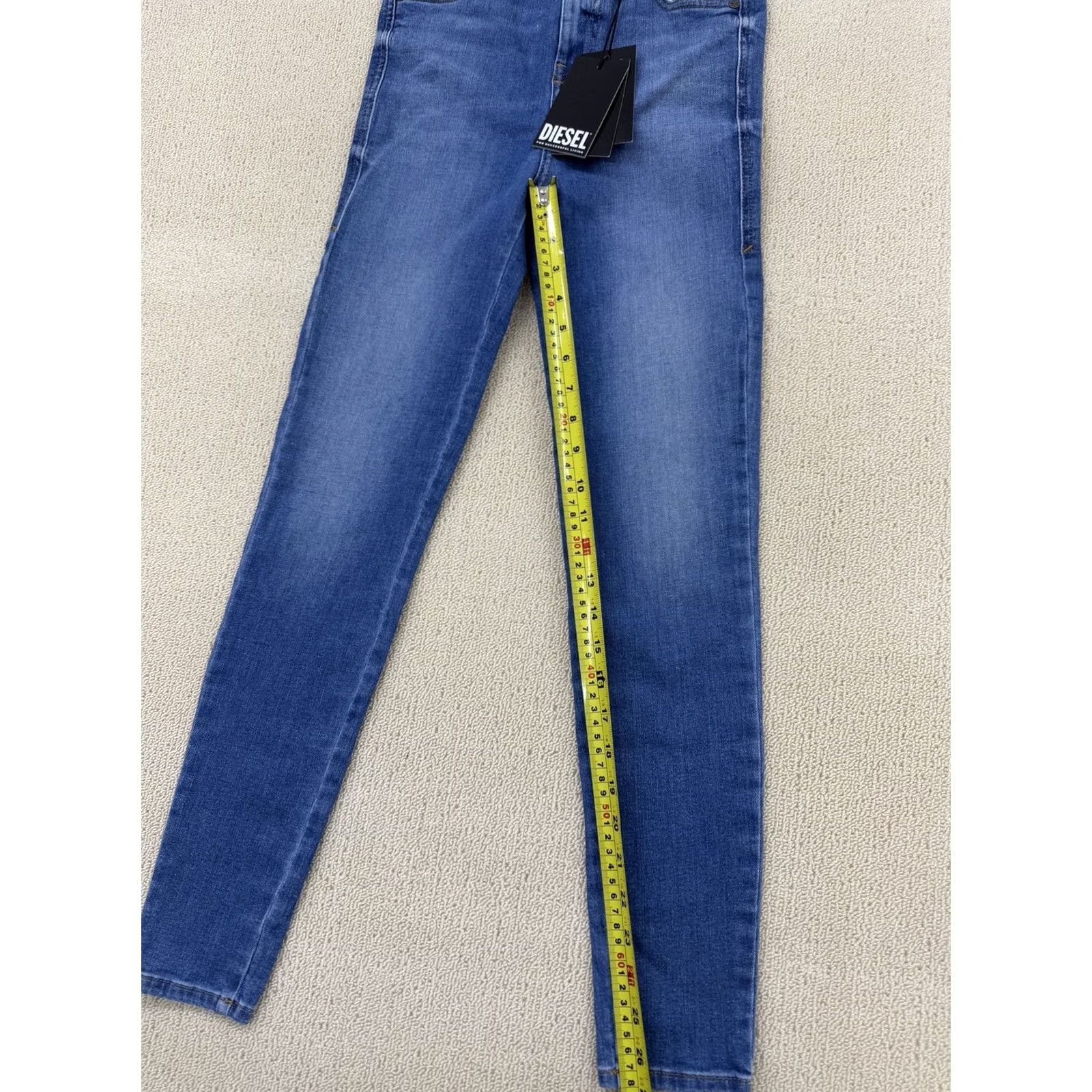 Diesel Diesel W24 Blue High Rise Skinny Jeans NWT Women’s Jeans Size 42" / US 20 - 7 Thumbnail