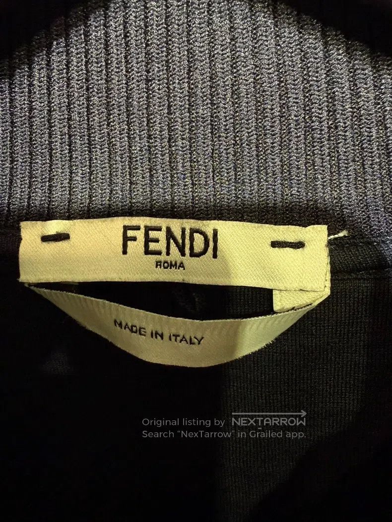 Fendi Fendi Black Side Stripe Embossed Logo Zip-Up Jacket Size XS / US 0-2 / IT 36-38 - 3 Thumbnail