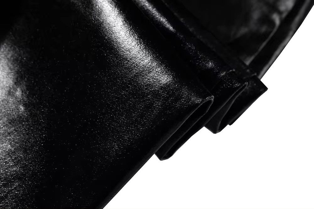 Japanese Brand × Jean Glossy Pu Leather Oversized Flared Jeans Size US 35 - 9 Thumbnail