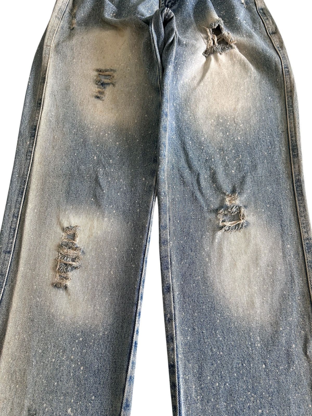 Japanese Brand × Vintage Vintage HAN DI LONG JEANS Japanese Distressed Painted Denim Size US 27 - 3 Thumbnail