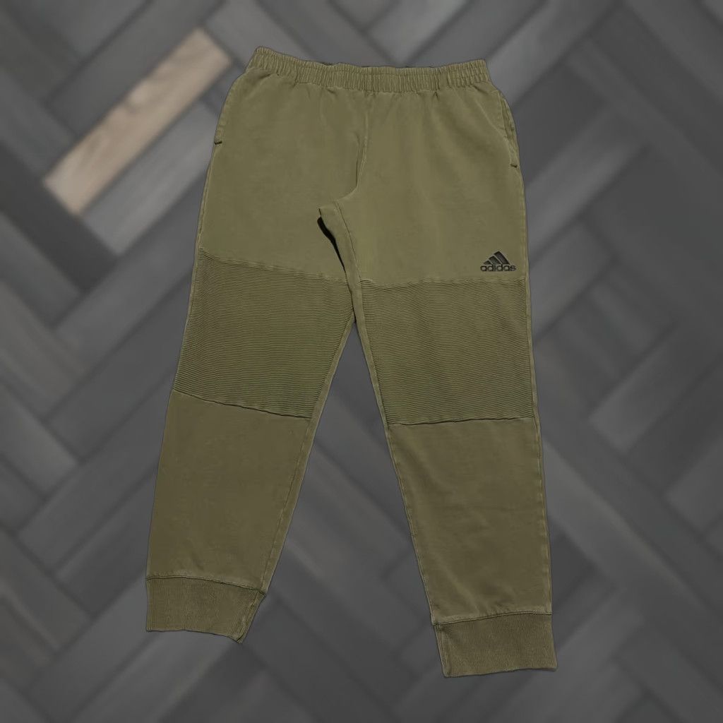 Adidas Adidas Sweatpants Mens XL Olive Green Joggers Ribbed Paneled Athletic Pants Size US 36 / EU 52 - 1 Thumbnail