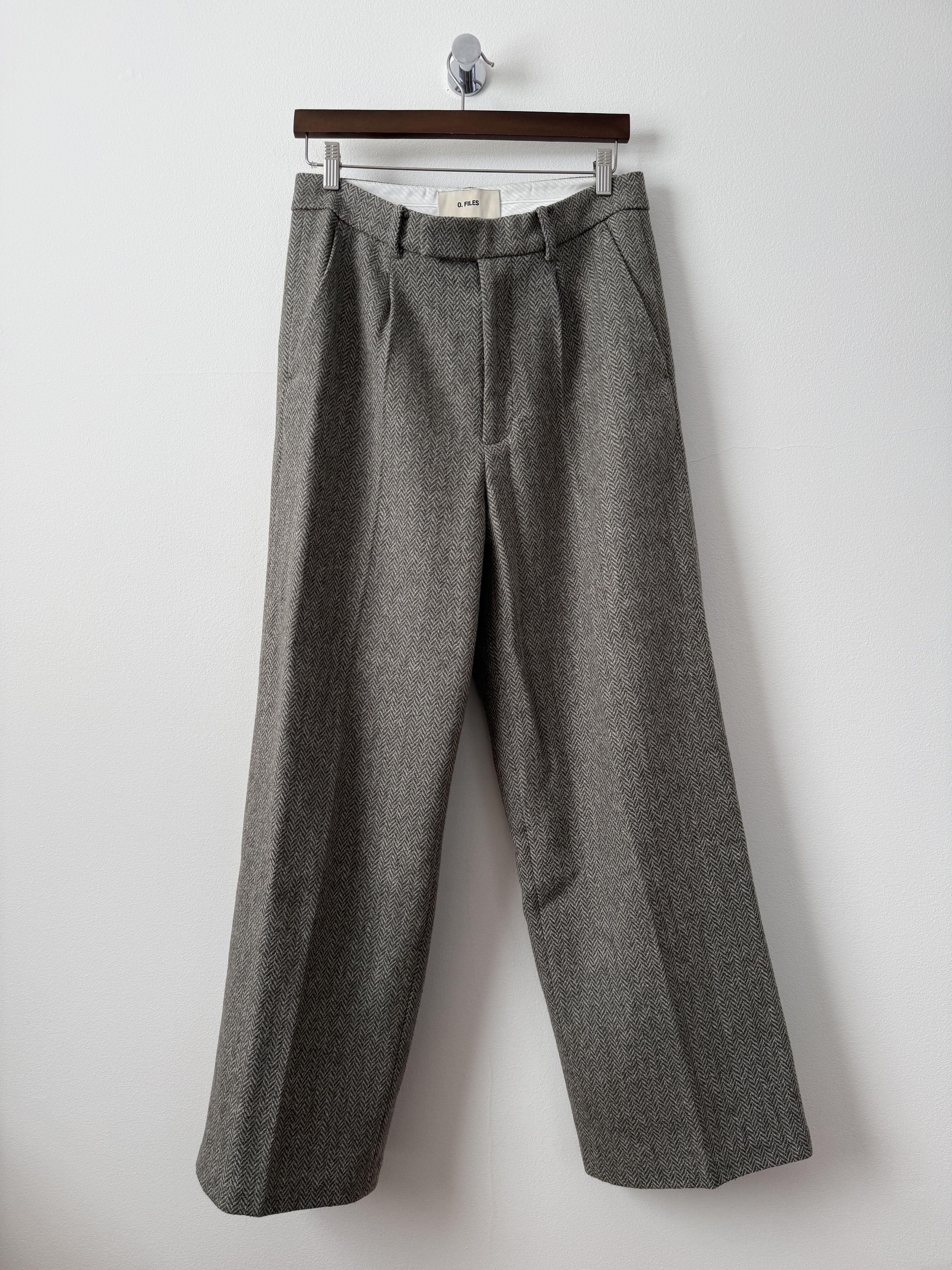 Ojardorf O. Files Herringbone Wool Trousers Size US 32 / EU 48 - 1 Thumbnail