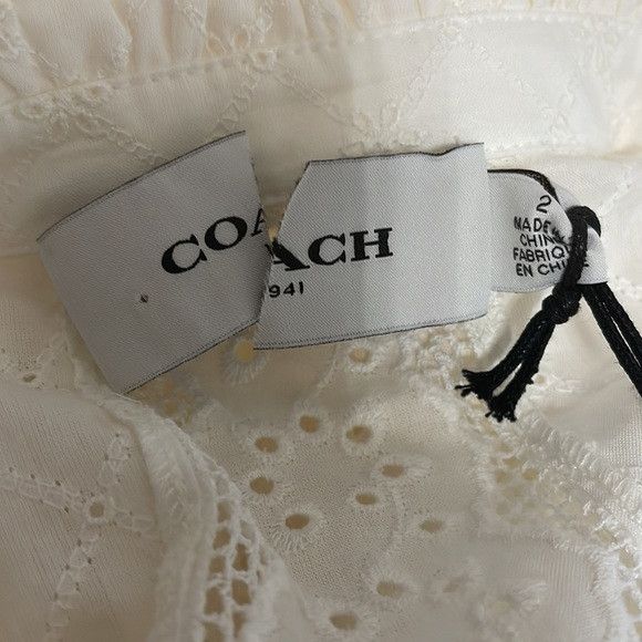 Coach Coach Broderie Anglaise Lace Long Sleeve Top Cottagecore Size XS / US 0-2 / IT 36-38 - 5 Thumbnail