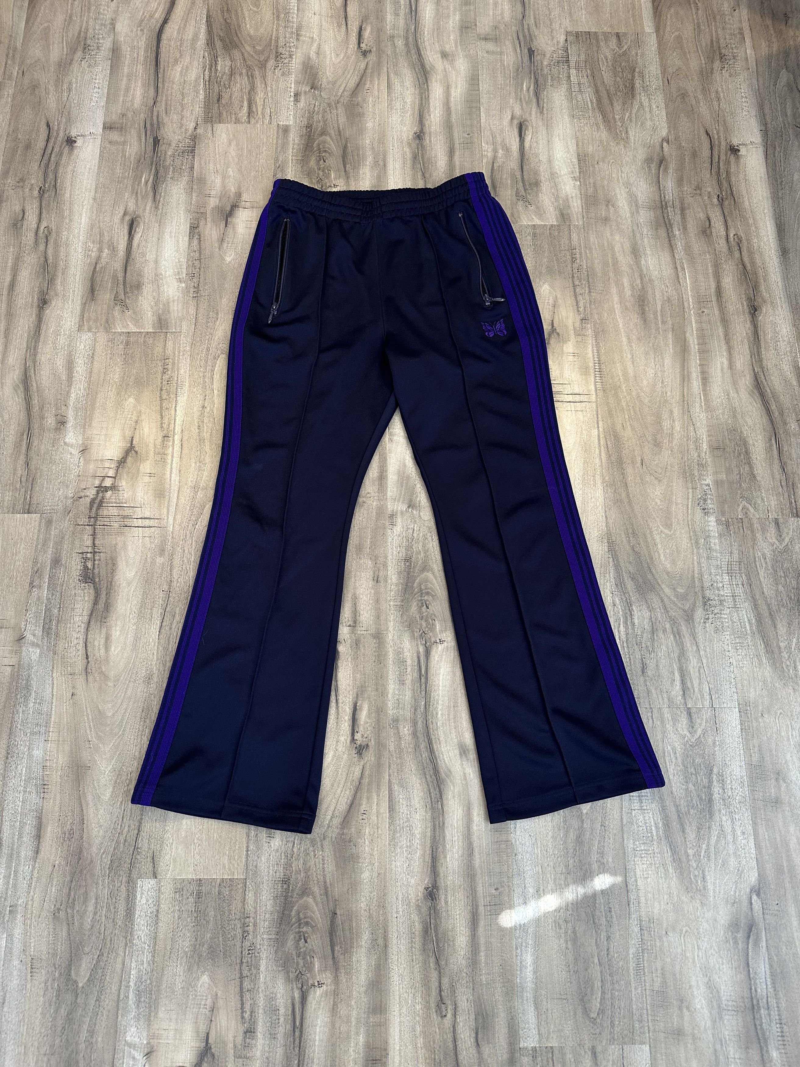 image of Needles x Nepenthes New York Track Pants in Navy Purple, Men's (Size 30)