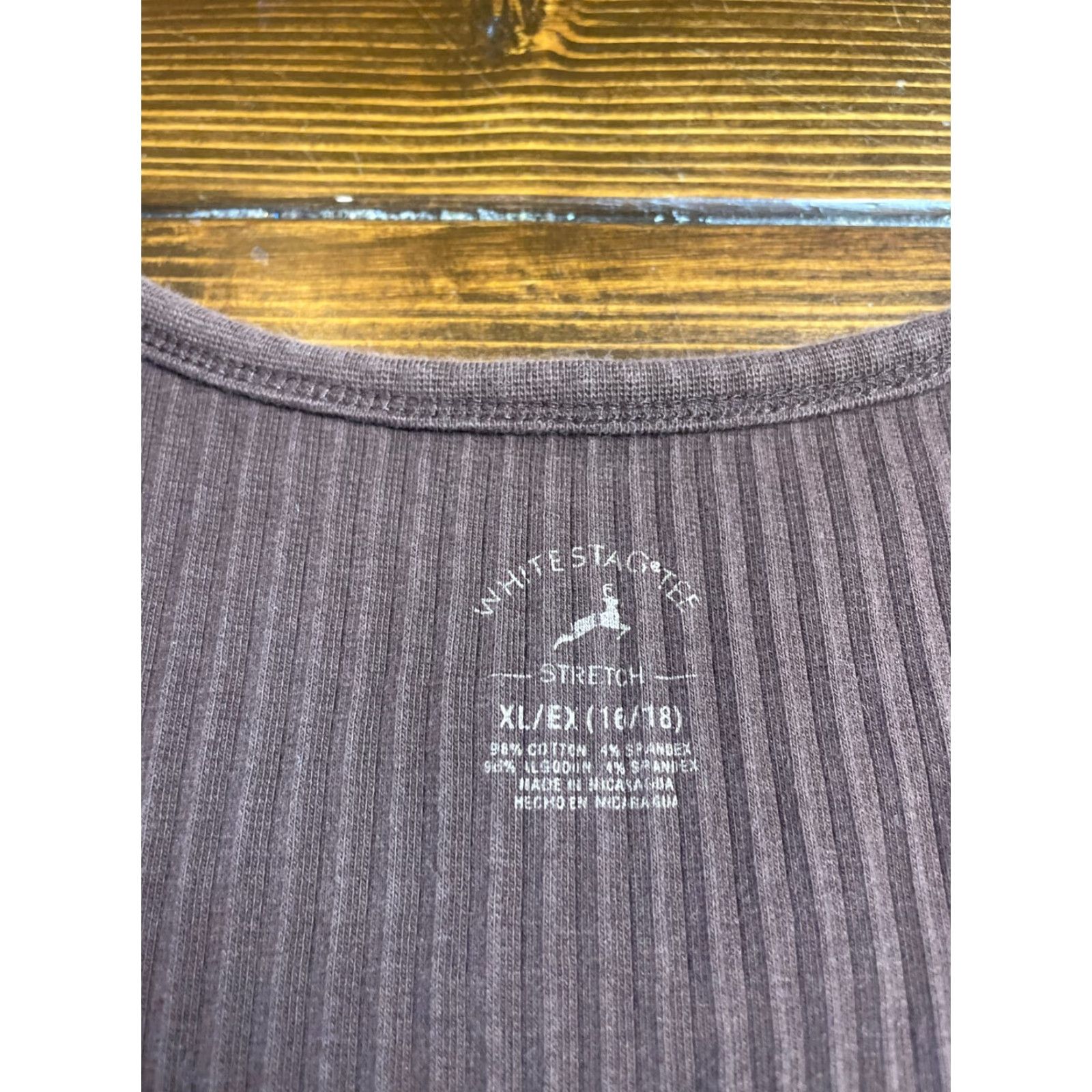 Vintage White Stag Tank Top Womens XL Brown Ribbed Sleeveless Round Neck Casual Modern Basic Size XL / US 12-14 / IT 48-50 - 6 Thumbnail