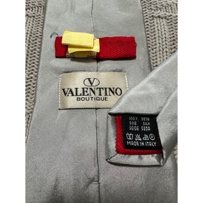 Valentino Valentino silver rhinestone Italian silk tie Size ONE SIZE - 4 Thumbnail