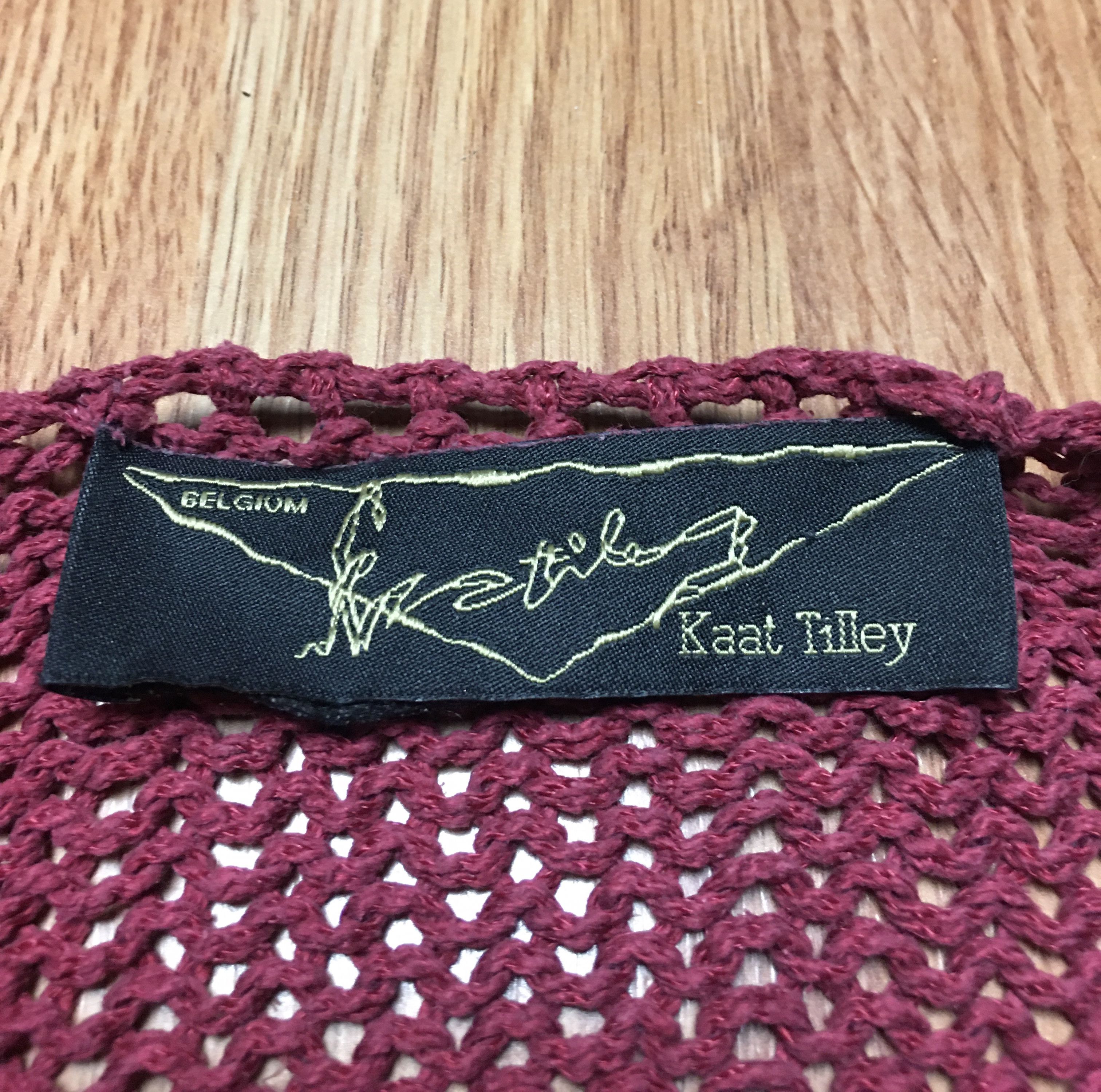 Designer Kaat Tіlley Belgium Vintage Silk Blend Knit Crop Top M Size M / US 6-8 / IT 42-44 - 7 Thumbnail