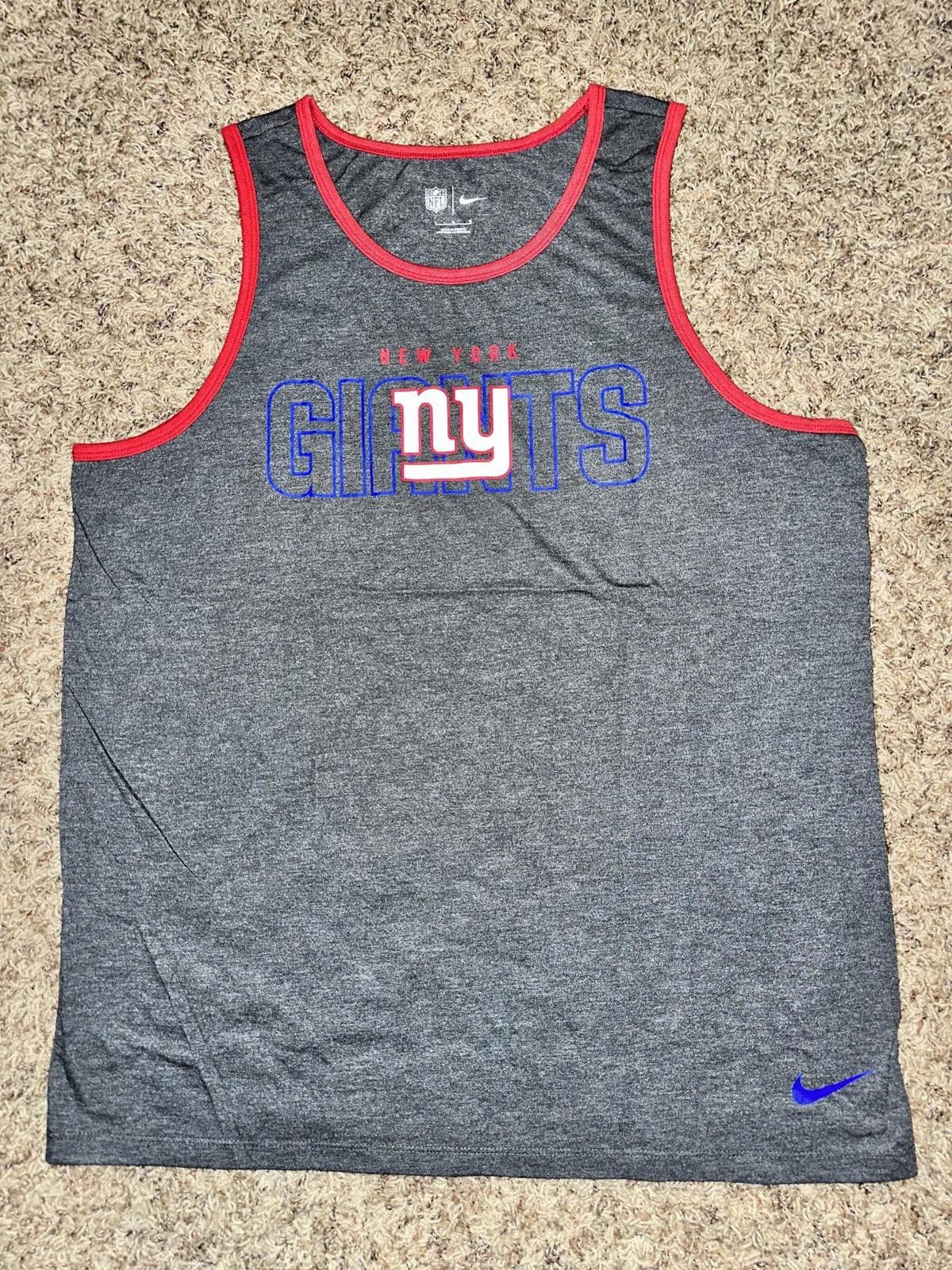 Nike Mens Nike New York Giants Grey Tri-Blend Tank Top Size US L / EU 52-54 / 3 - 1 Thumbnail