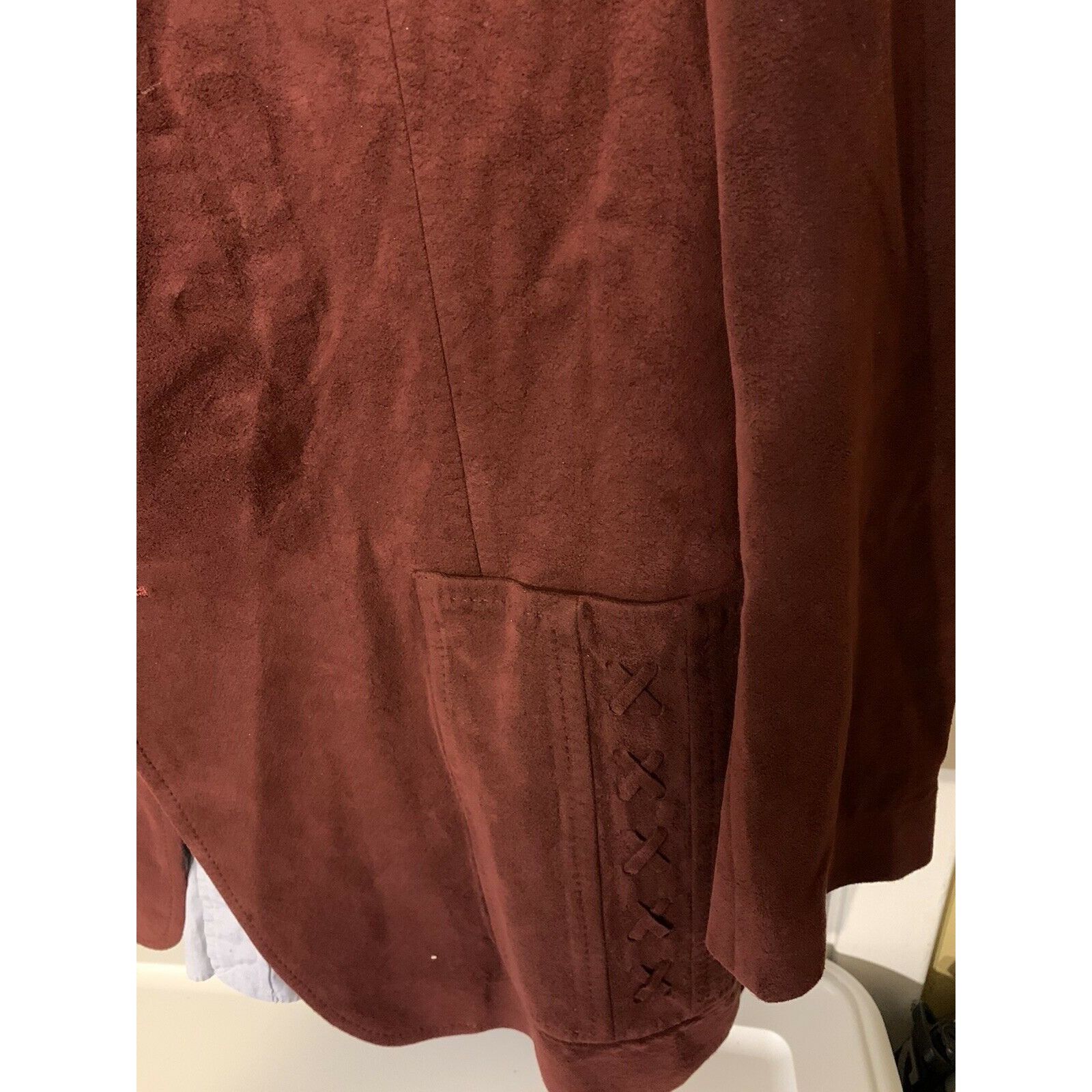 Vintage Rountree Williams Le Baron Skinner Ultra Suede Fabric Coat J Size US XXL / EU 58 / 5 - 6 Thumbnail