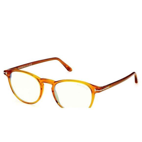 image of NWT Tom Ford Ft5803-B-041-51 51Mm Glasses in Amber, Men's