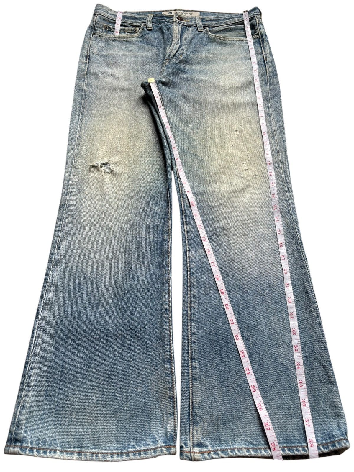 Gap Vintage Gap Mud Wash Distressed Bootcut Jeans Size US 33 - 14 Thumbnail