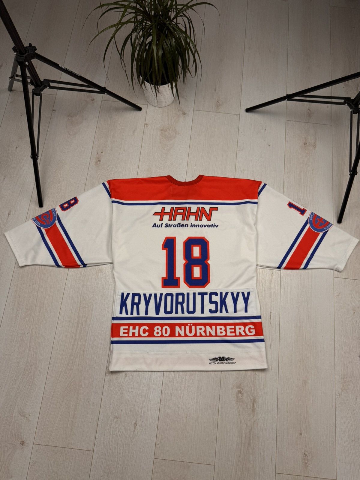NHL MATCHWORN 2000s Nurnberg Ice Tigers KRYVORUTSKYY #18 Jersey Size US M / EU 48-50 / 2 - 9 Thumbnail