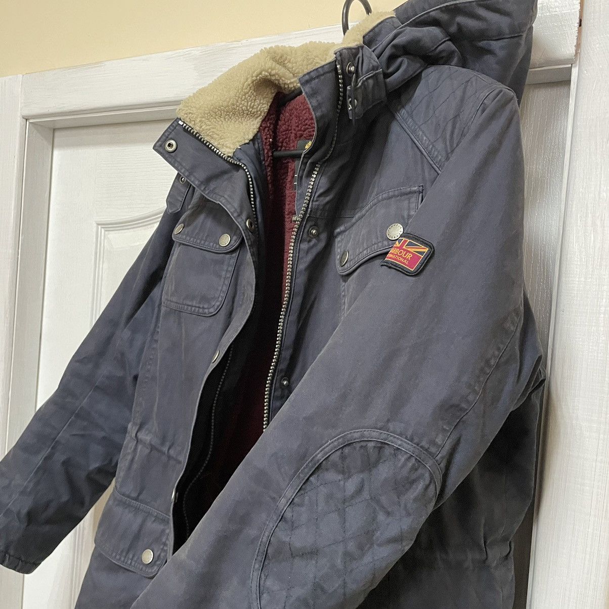 Barbour × London Fog US10 BARBOUR BROADSTONE Jacket Coat old fur mesh parka faux Size L / US 10 / IT 46 - 3 Thumbnail