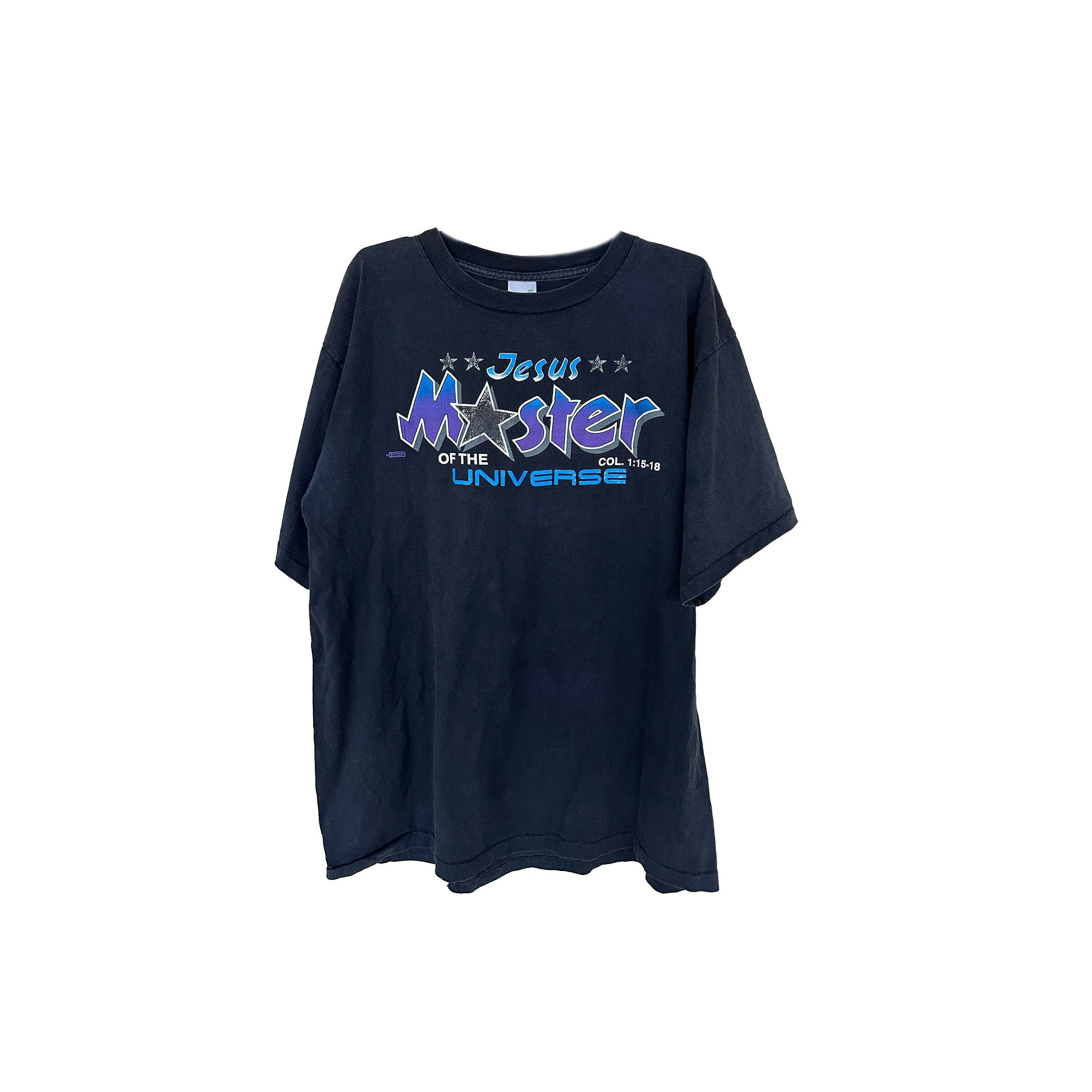 Vintage VINTAGE JESUS MASTER OF THE UNIVERSE TEE Size US XL / EU 56 / 4 - 1 Thumbnail