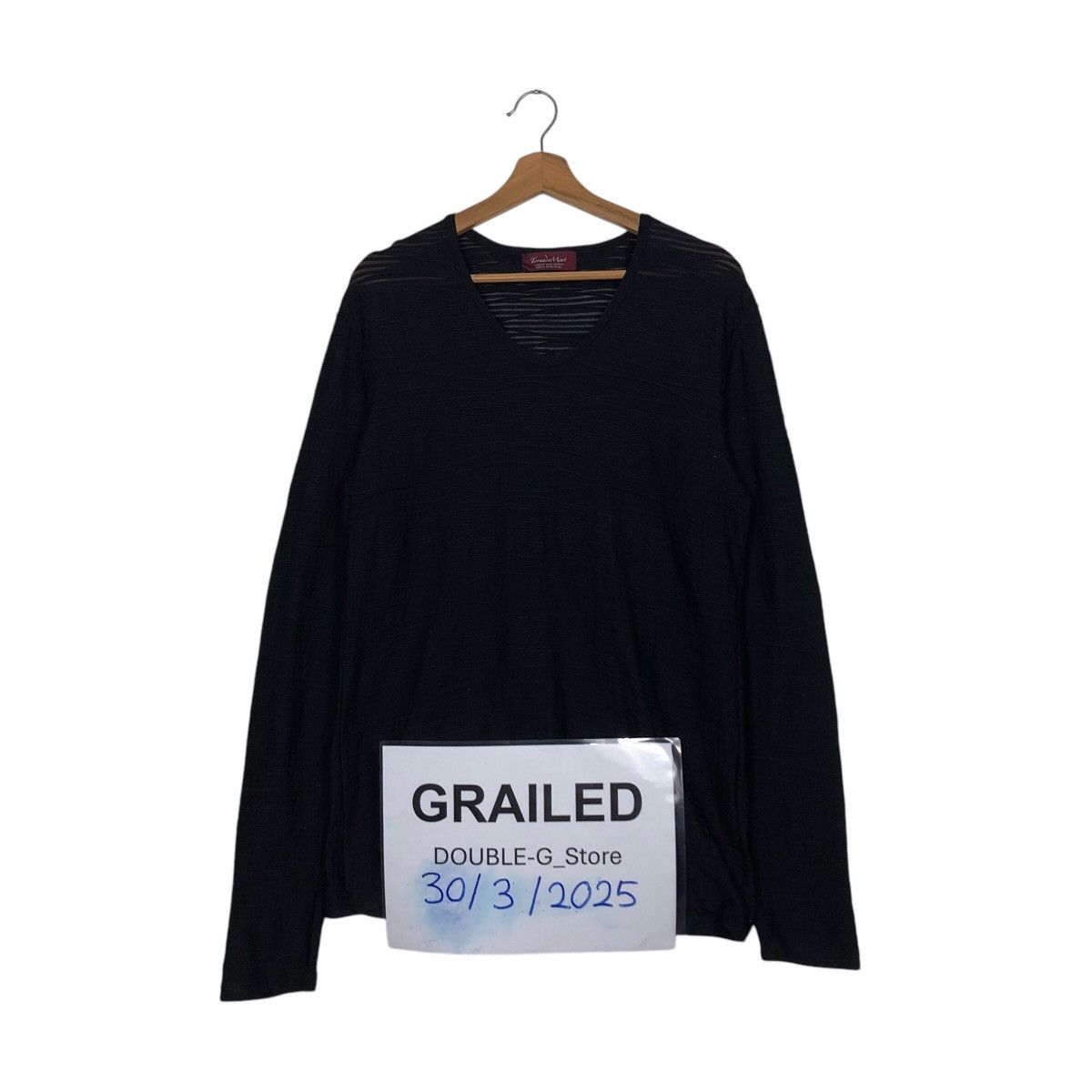 📌Rich Black Long Sleeve T-Shirt Tornado Mart