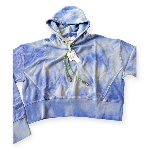 Other New with tag, DANNIJO Tie Dye Hoodie, Blue & White, Size M Size M / US 6-8 / IT 42-44 - 3 Thumbnail