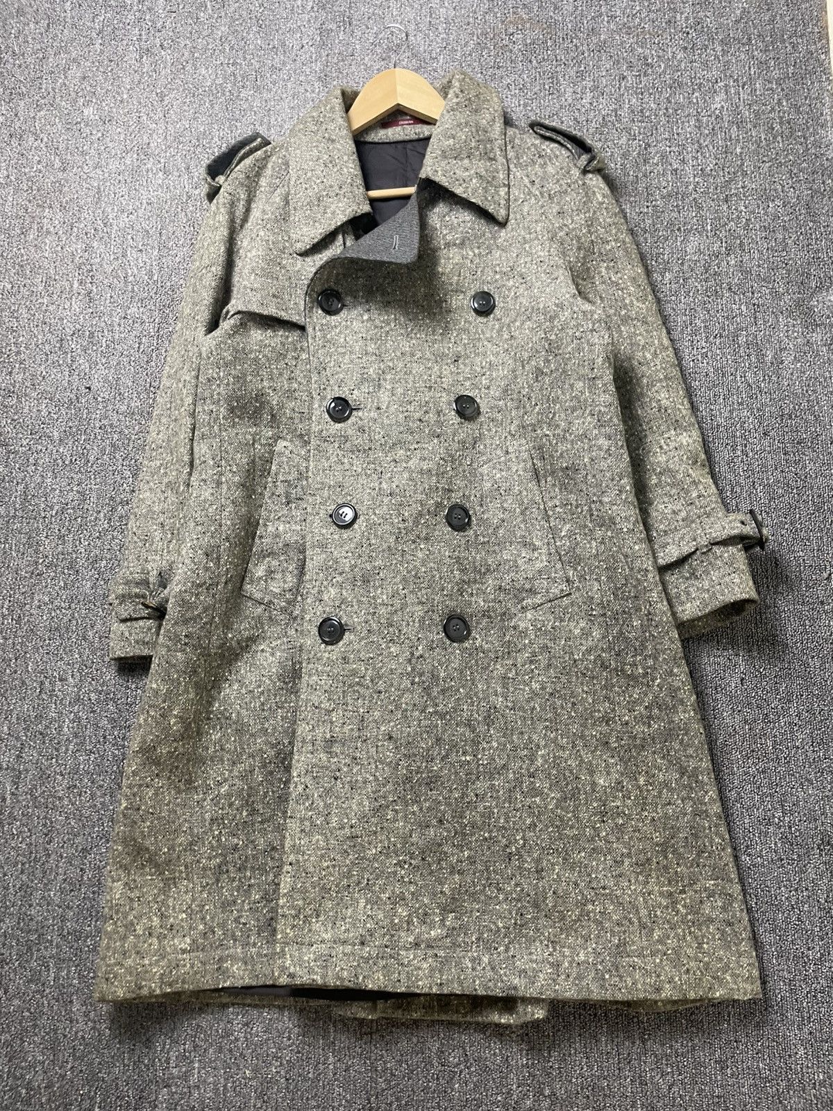 Japanese Brand Vintage D’Urban Double Breasted Wool Trench Coat (180) Size US XXS / EU 40 - 1 Thumbnail