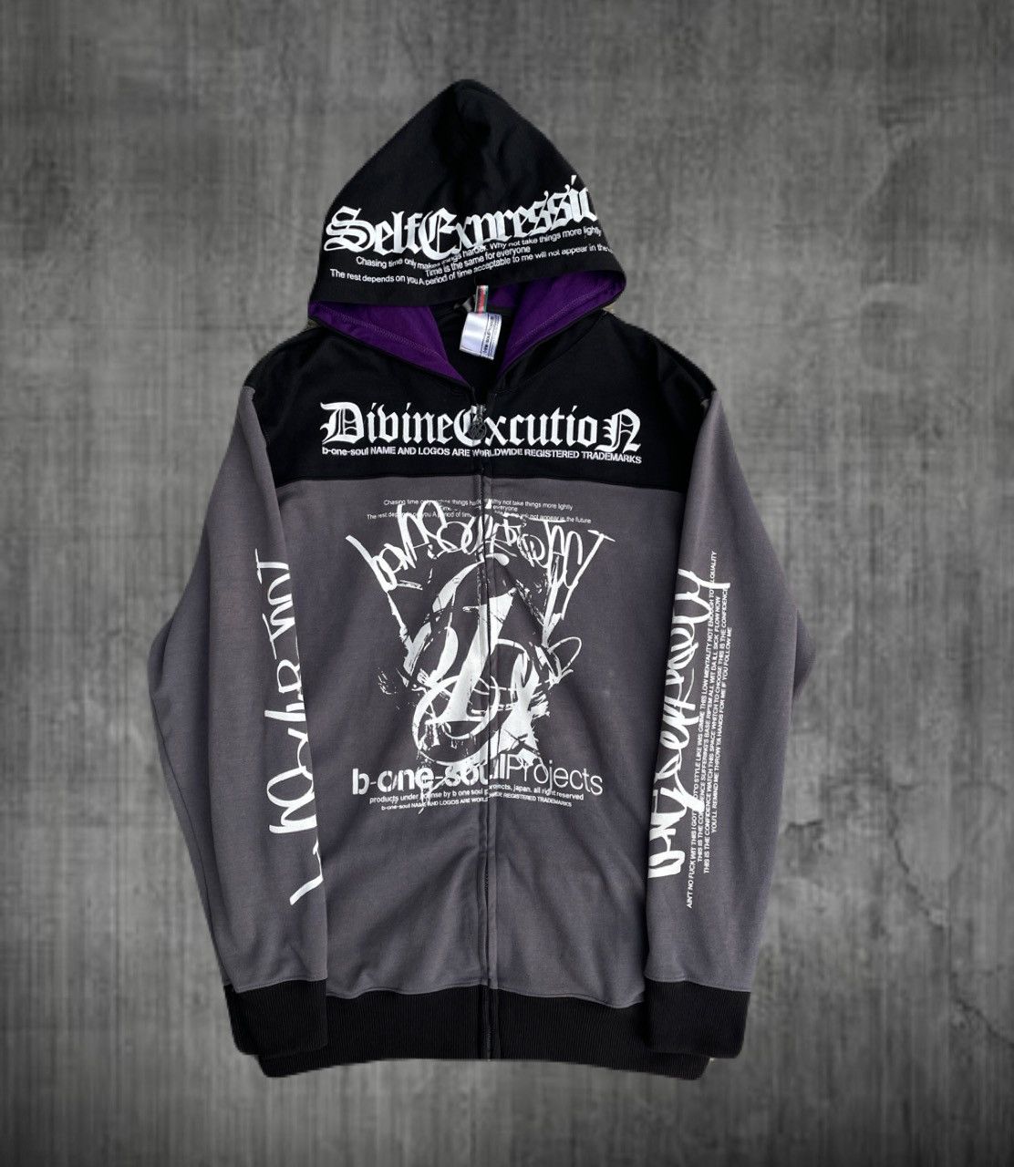If Six Was Nine 2000s Japanese archive Vkei Poem Zip-Up Hoodie