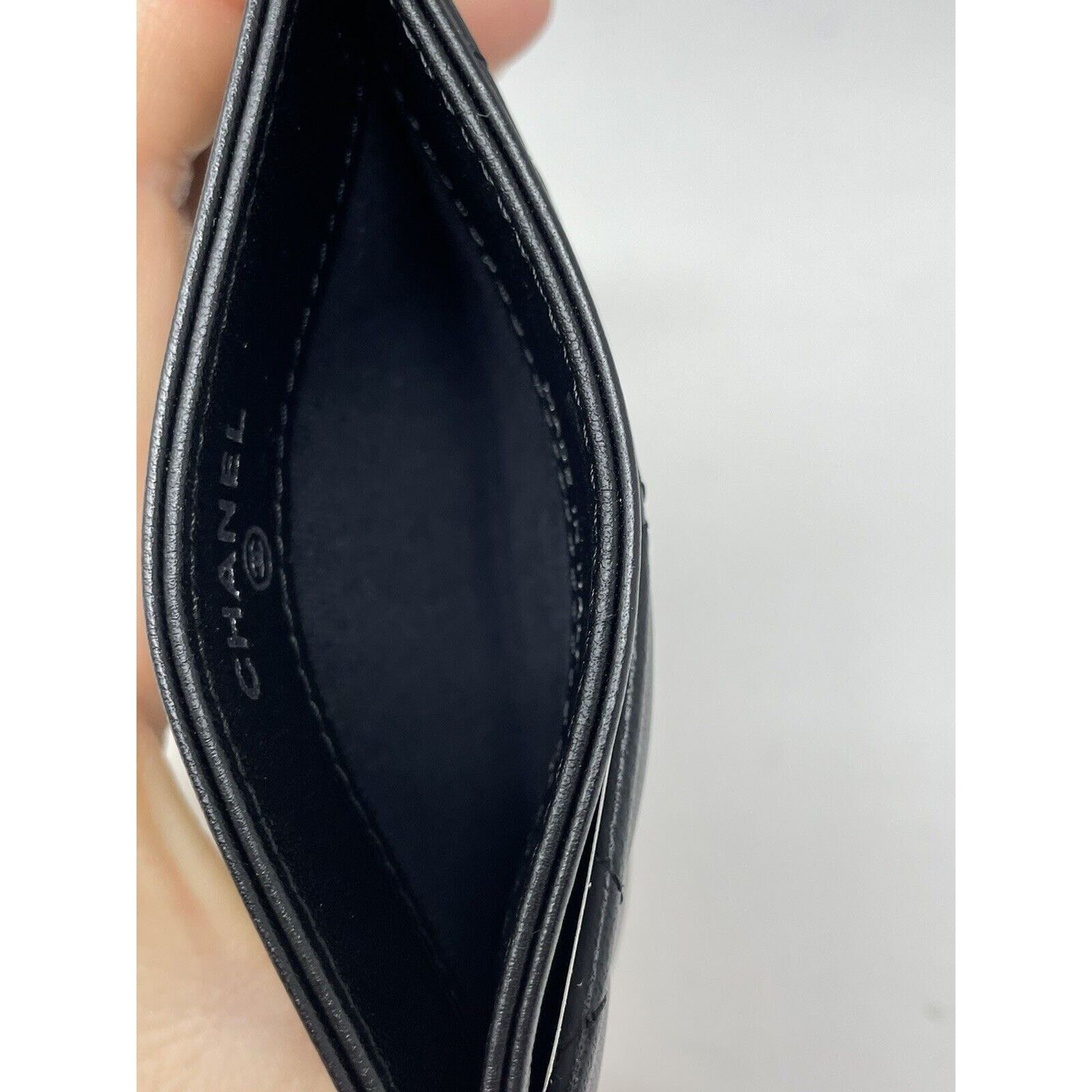 Chanel Chanel Classic Flat So Black Card Holder Lambskin Leather24S Size ONE SIZE - 8 Thumbnail