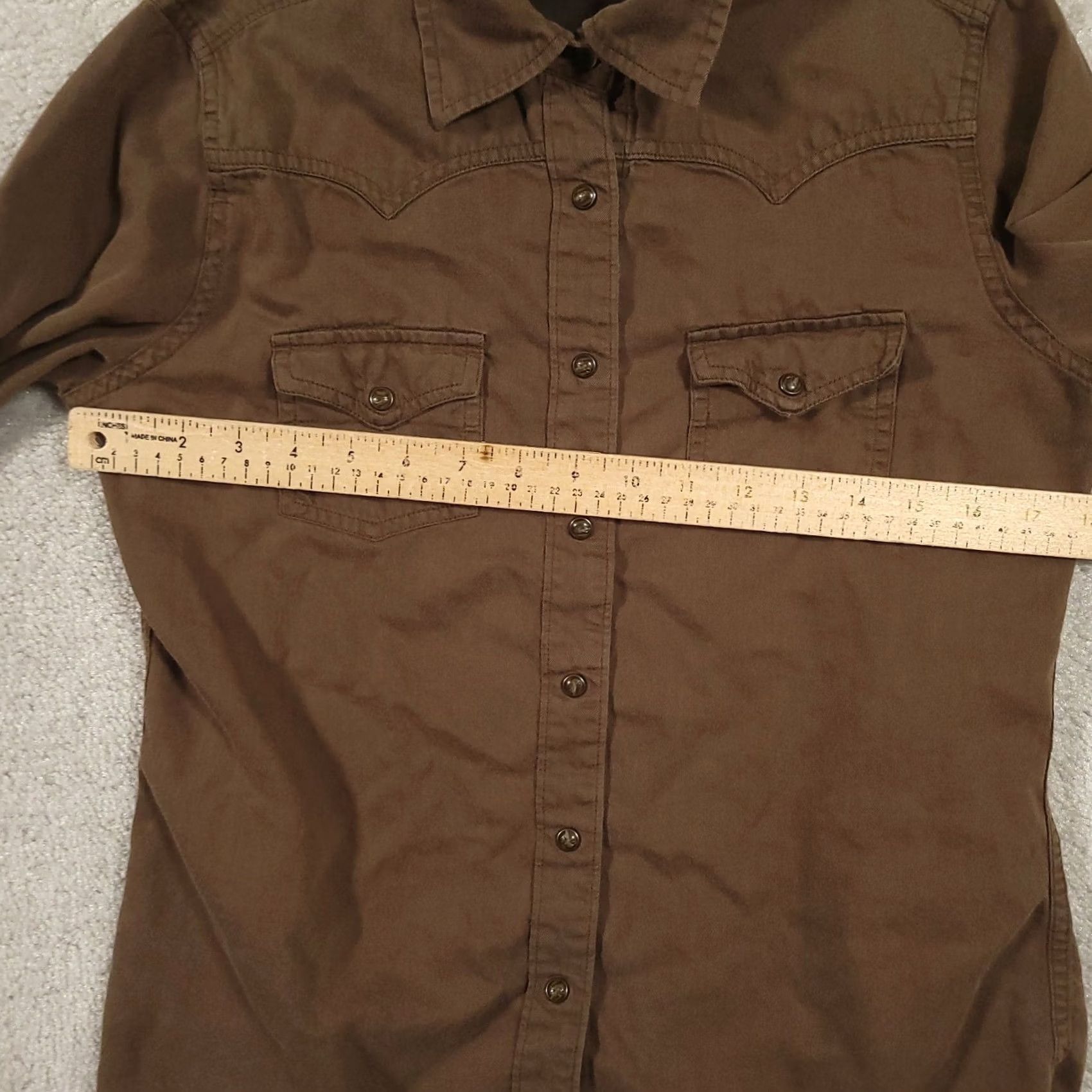 Vintage Miller Ranch Shirt Western Cowboy Pearl Snap Womens Small Brown Shirt Size S / US 4 / IT 40 - 3 Thumbnail