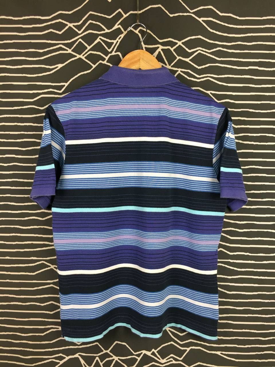 Lacoste Vtg Lacoste Made In Japan Embroidered Logo Striped Polo Tee Size US M / EU 48-50 / 2 - 6 Thumbnail