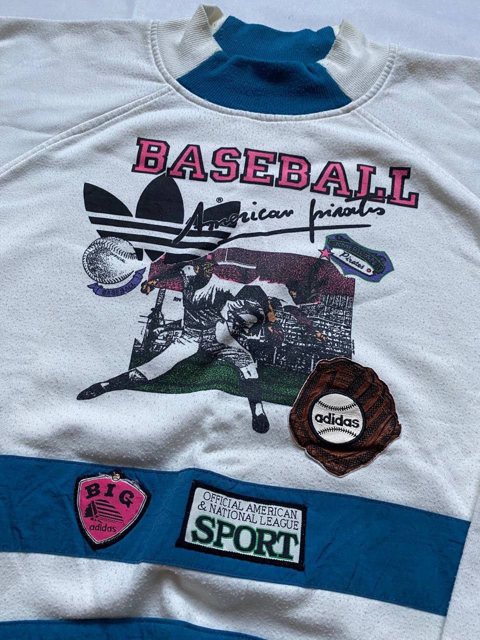 Adidas × Vintage Vintage 90s Adidas Basketball Sport Sweatshirt Size US L / EU 52-54 / 3 - 5 Thumbnail