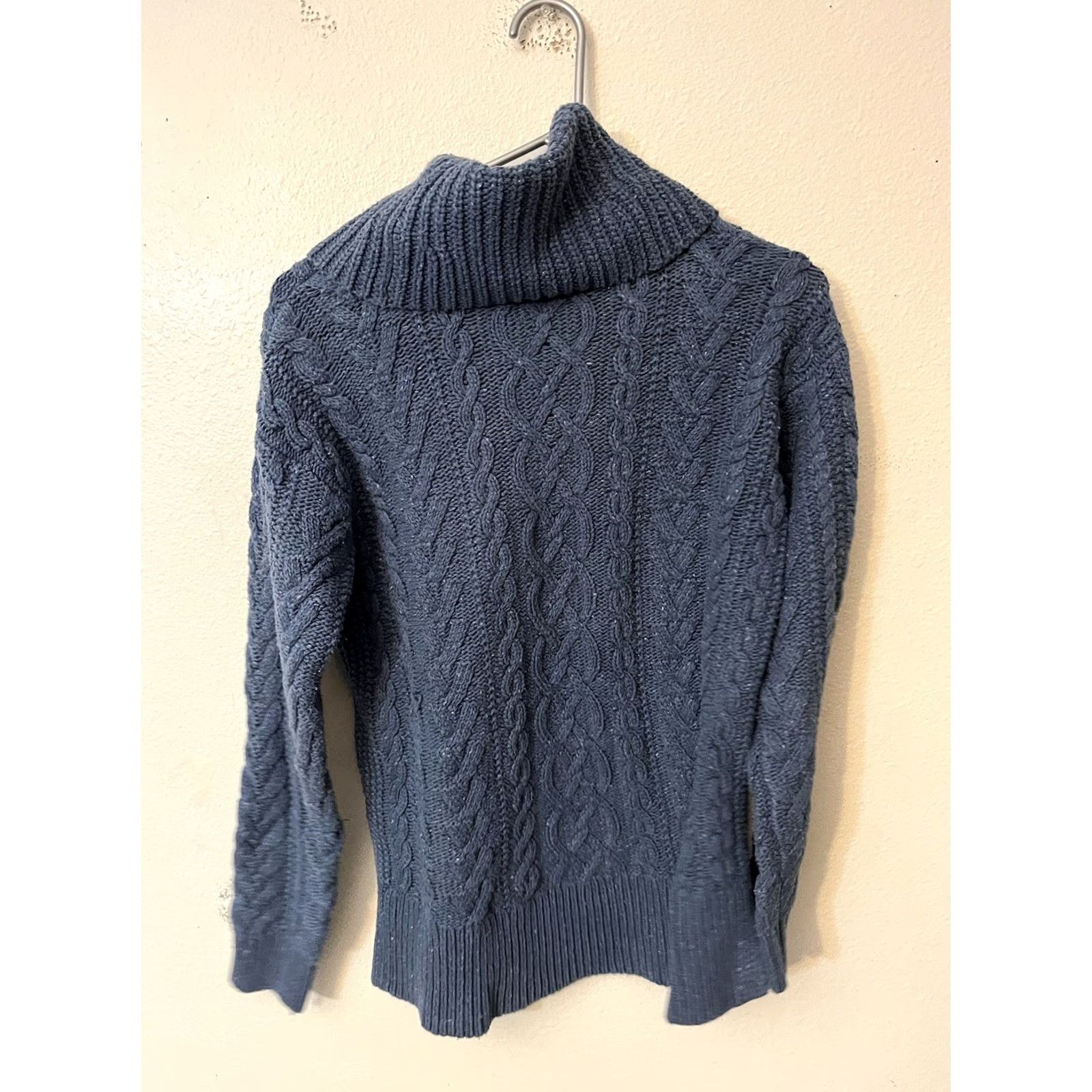 Ralph Lauren Lauren Ralph Lauren Cowl-Neck Sweater Women's M Blue Cable Knit Pullover Knit Bagan? Size M / US 6-8 / IT 42-44 - 3 Thumbnail