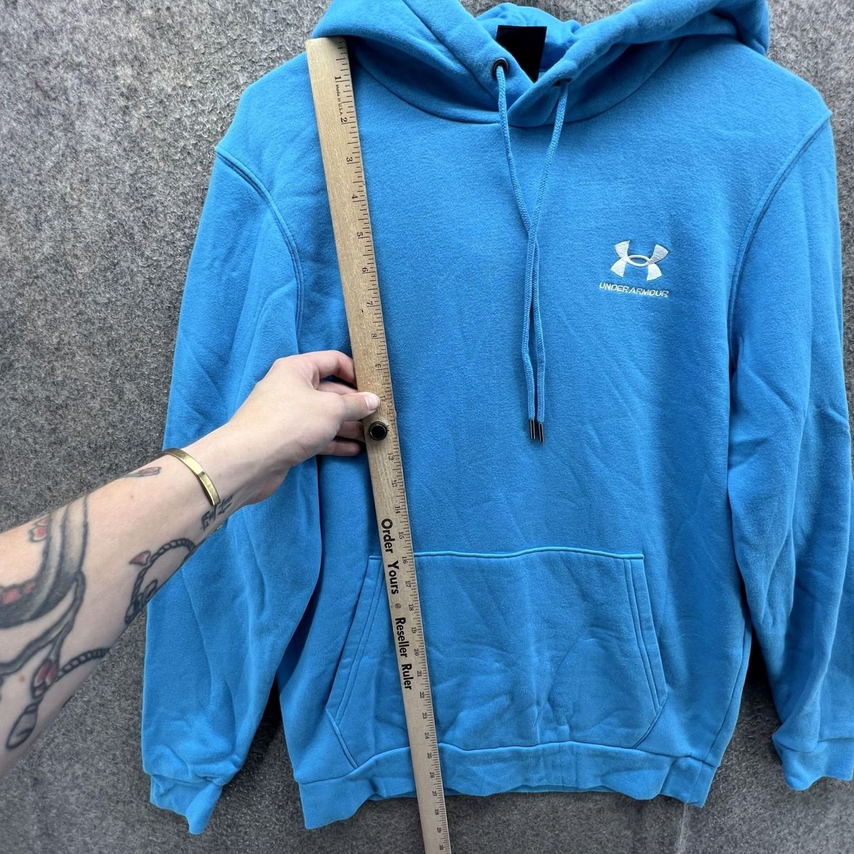 Under Armour Under Armour Hoodie Mens Small Blue Pullover Fleece Sweatshirt Logo Athletic Size US S / EU 44-46 / 1 - 7 Thumbnail