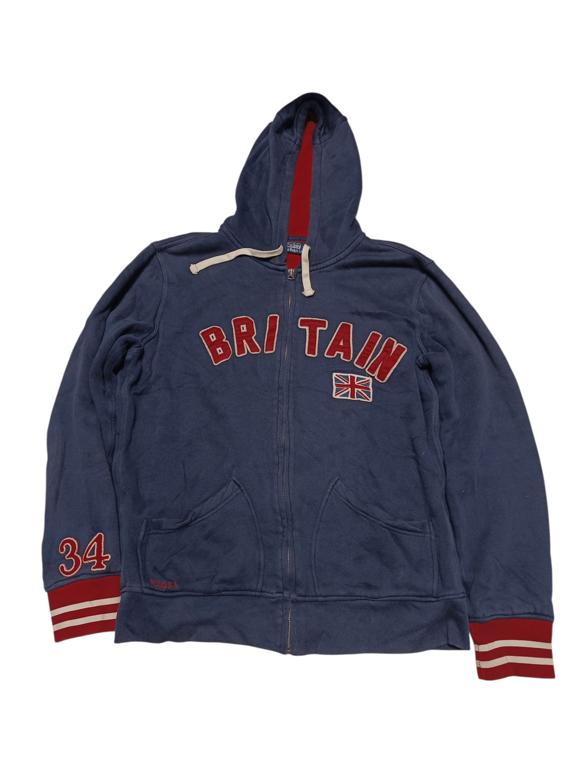 Polo Ralph Lauren BRITAIN POLO RALPH LAUREN VINTAGE RARE LUXURY ZIP HOODIE Size US XL / EU 56 / 4 - 1 Thumbnail