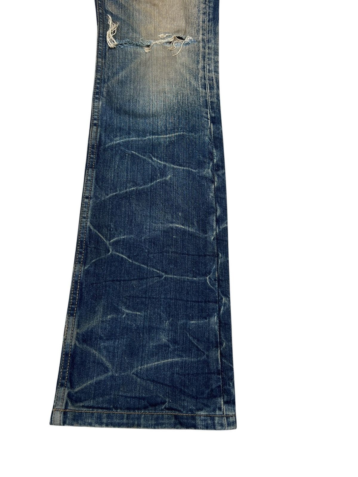 JACKROSE Dirty Mud Trashed Jackrose Rips Denim Claw Mark Flare Jeans Size US 30 / EU 46 - 12 Thumbnail