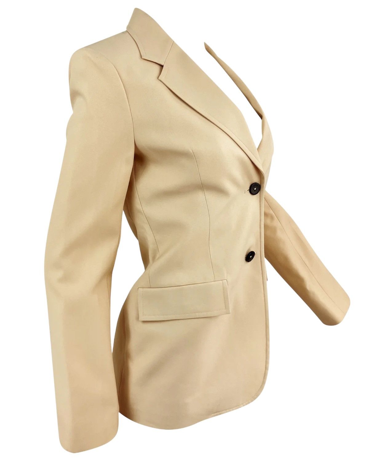 Jil Sander Jil Sander Techno-Gabardine Tailored Jacket – Champagne Size XS / US 0-2 / IT 36-38 - 3 Thumbnail